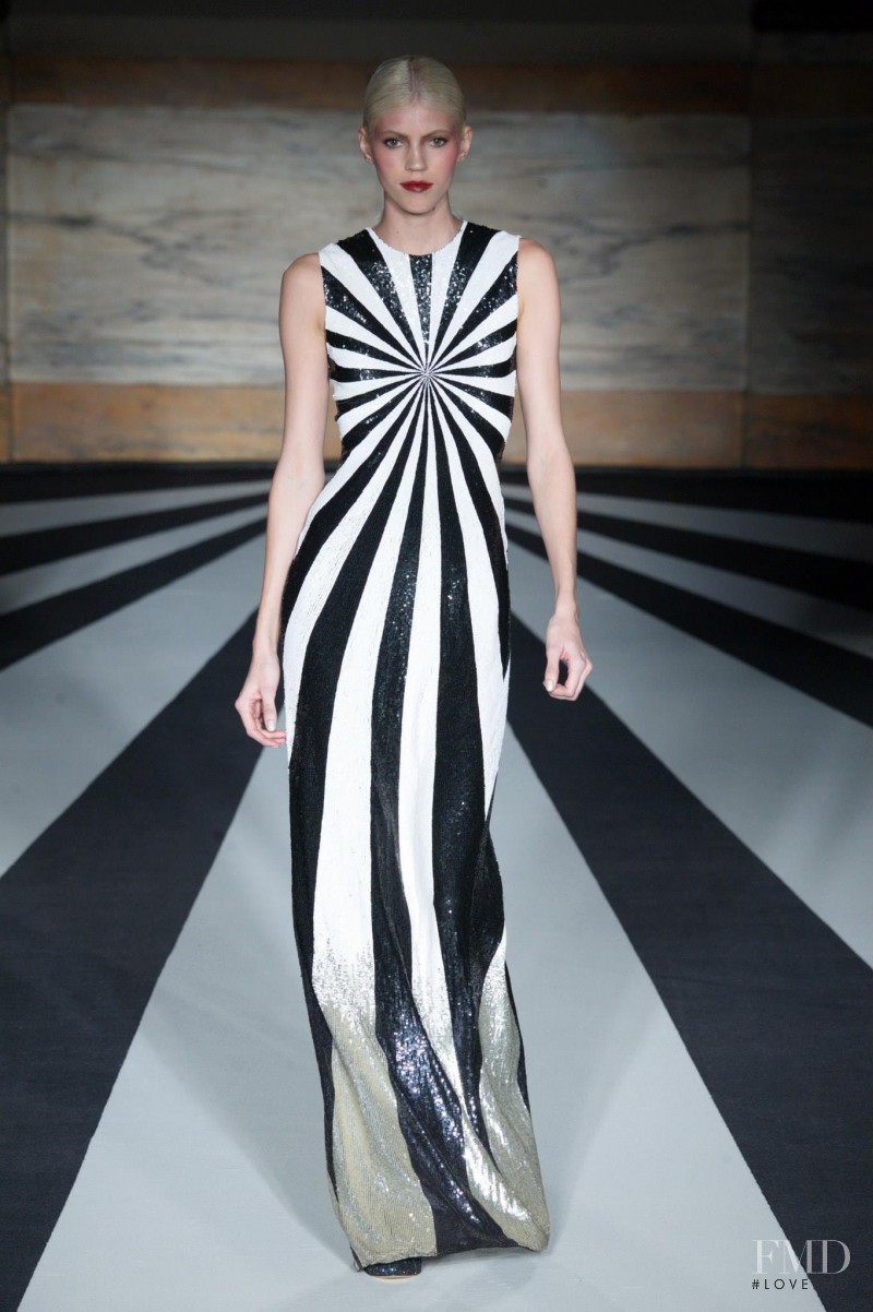 Devon Windsor featured in  the Matthew Williamson fashion show for Autumn/Winter 2014