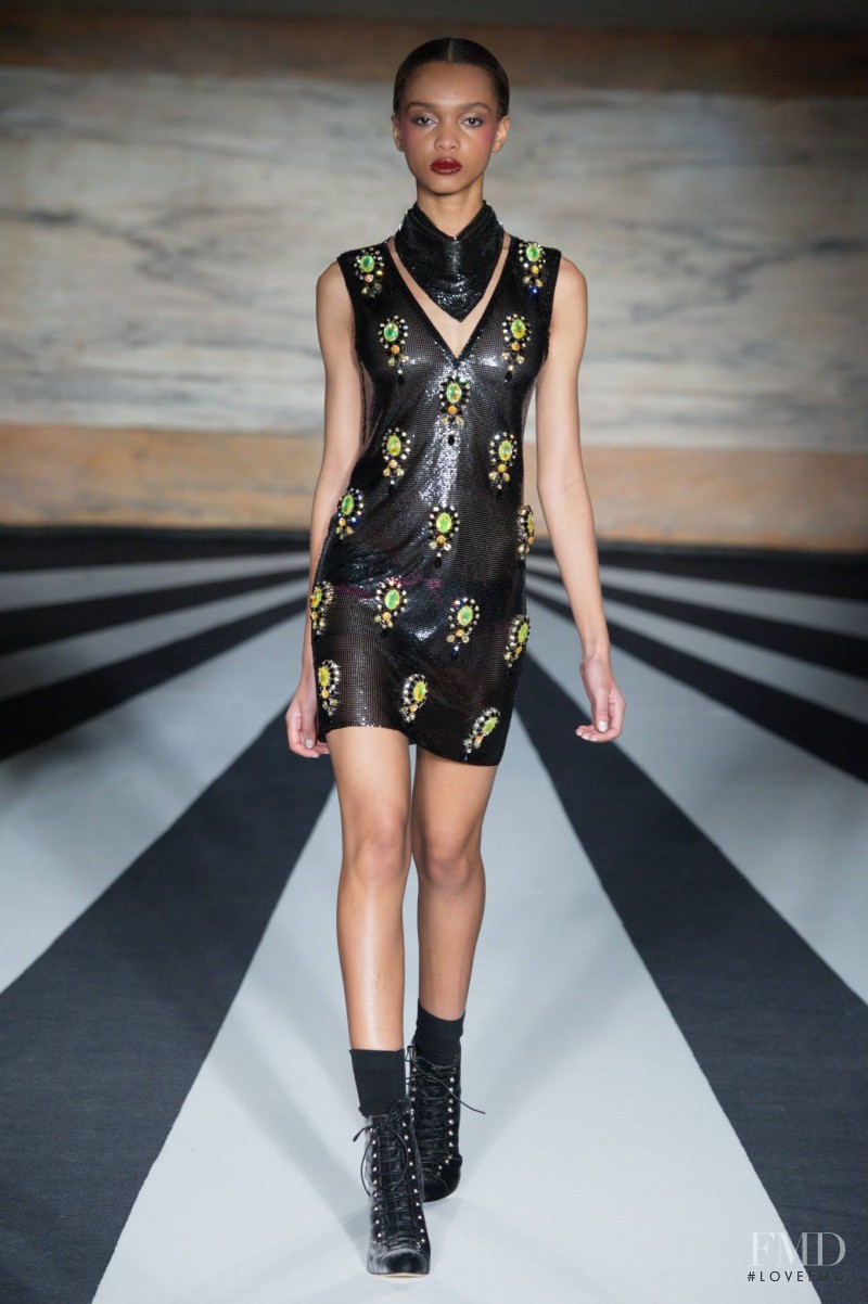 Samantha Archibald featured in  the Matthew Williamson fashion show for Autumn/Winter 2014