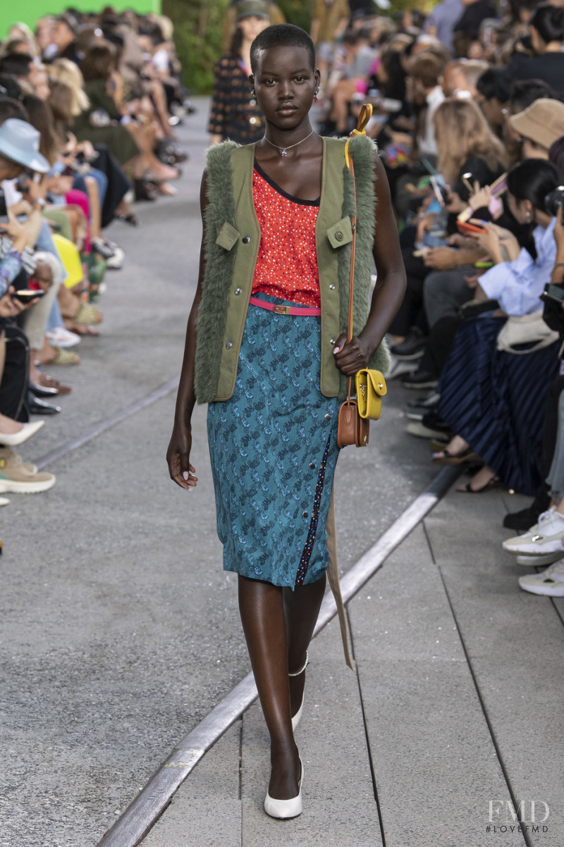 Adut Akech Bior featured in  the Coach 1941 fashion show for Spring/Summer 2020