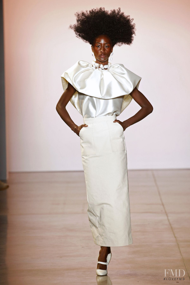 Sasha Payton featured in  the Christopher John Rogers fashion show for Spring/Summer 2020