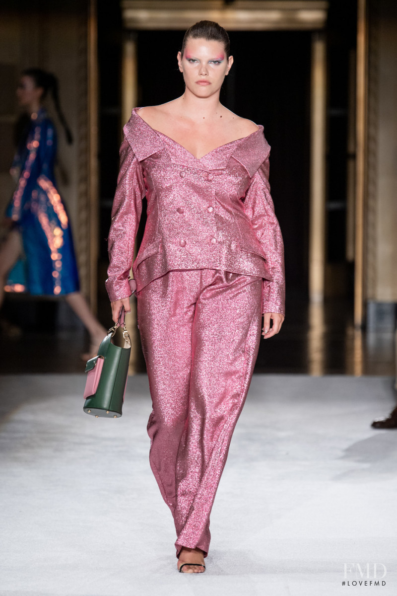 Molly Constable featured in  the Christian Siriano fashion show for Spring/Summer 2020