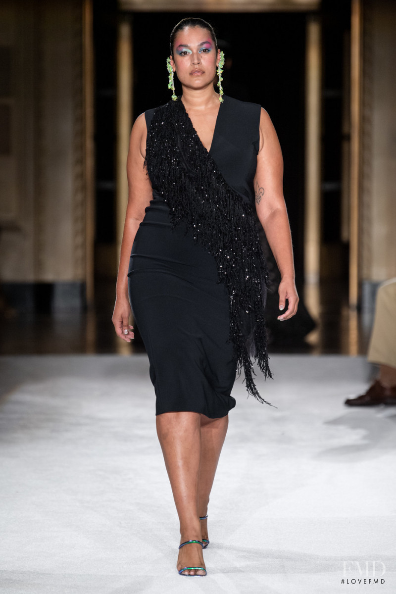 Jennifer Atilemile featured in  the Christian Siriano fashion show for Spring/Summer 2020