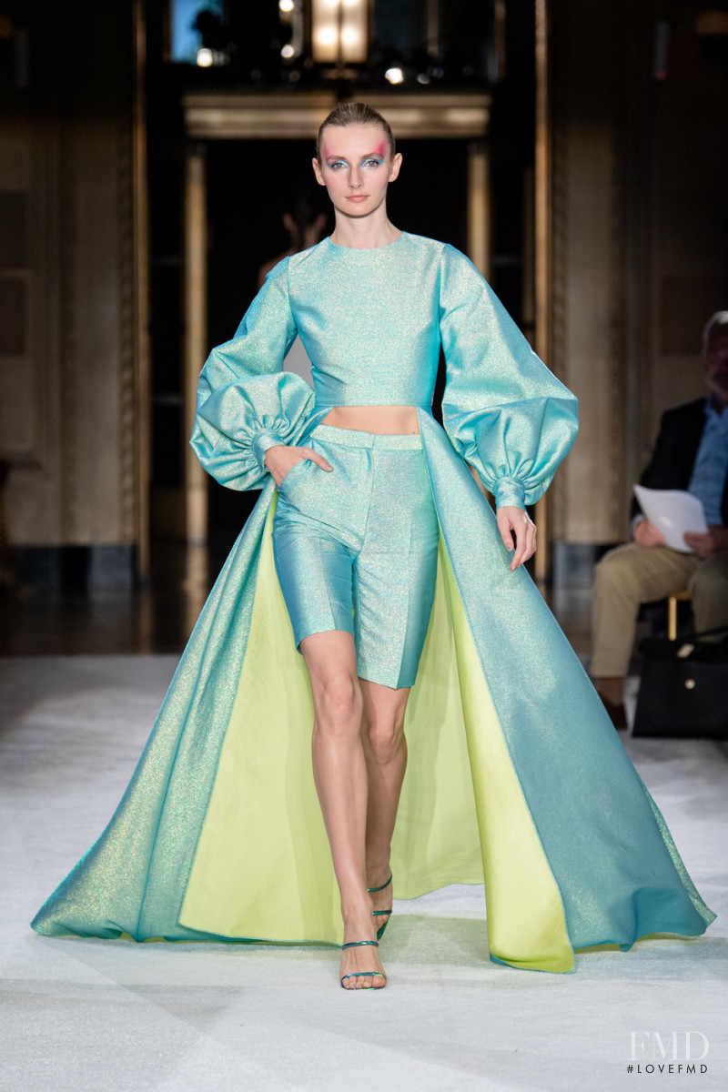 Eva Staudinger featured in  the Christian Siriano fashion show for Spring/Summer 2020