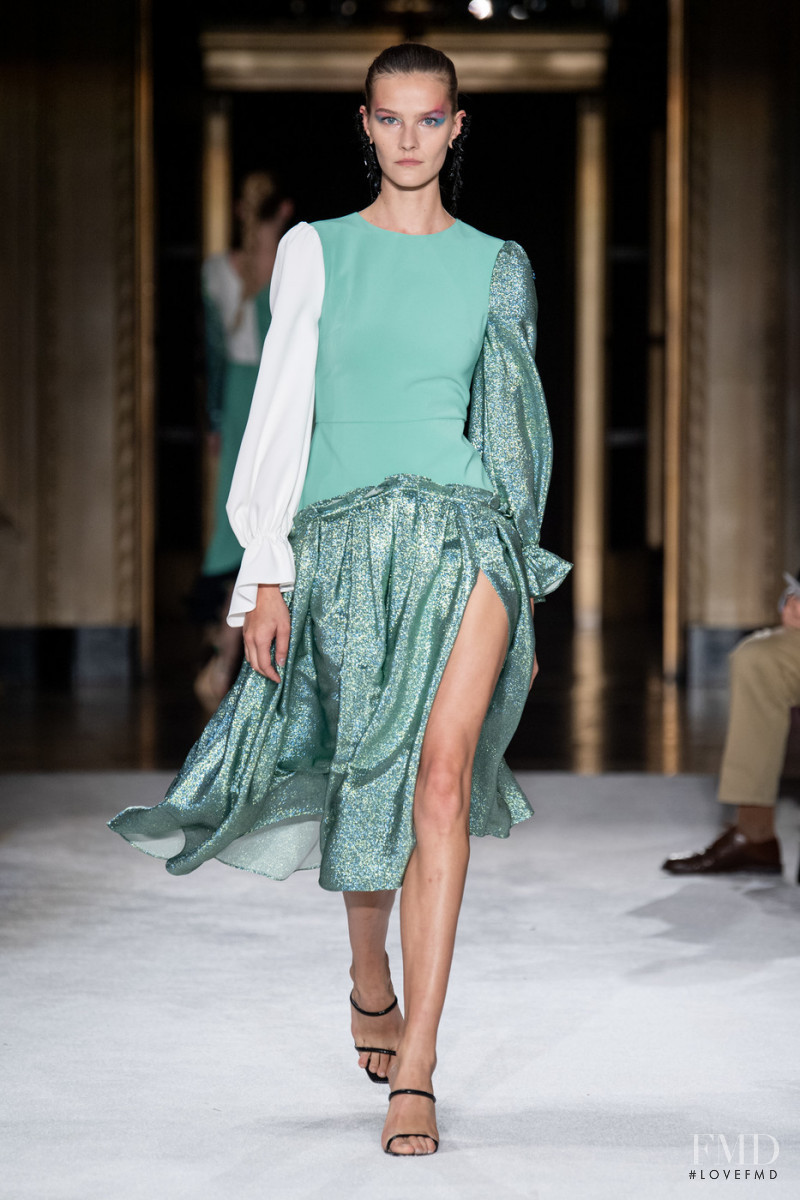Magdalena Chachlica featured in  the Christian Siriano fashion show for Spring/Summer 2020
