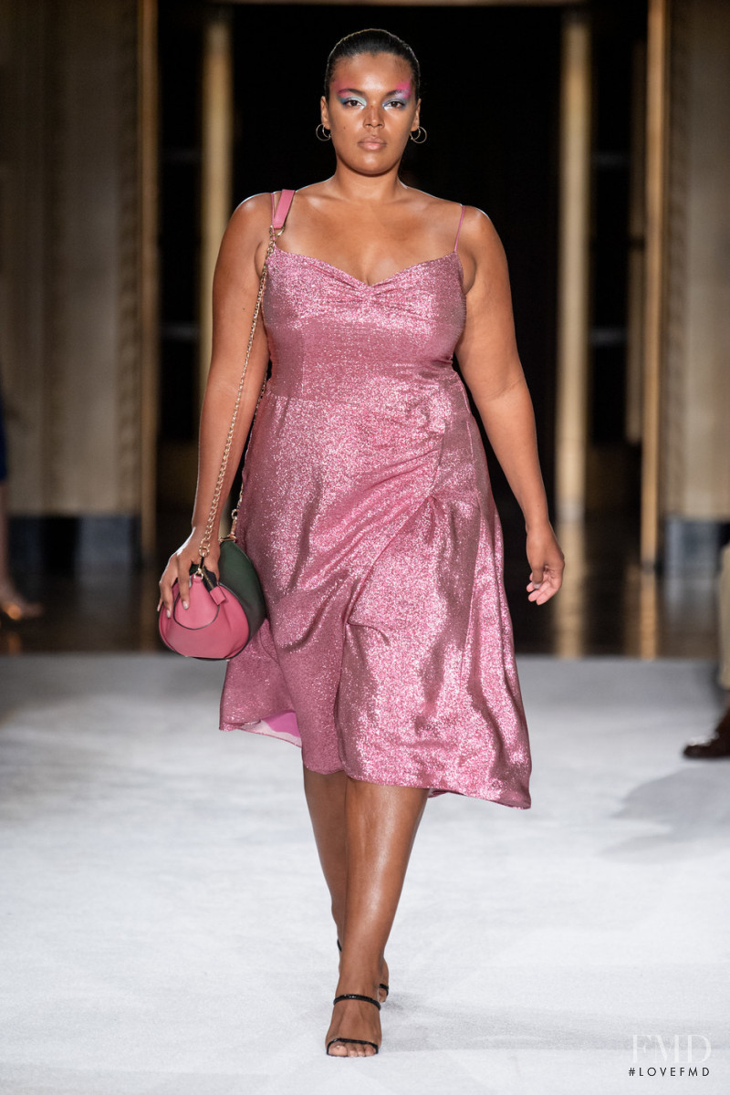 Yvonne Simone featured in  the Christian Siriano fashion show for Spring/Summer 2020