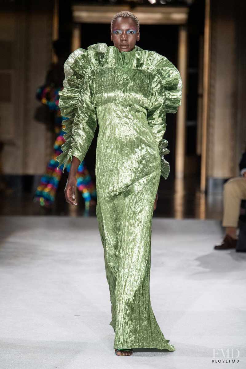 Tricia Akello featured in  the Christian Siriano fashion show for Spring/Summer 2020
