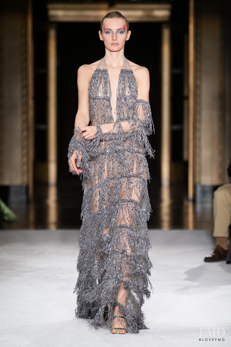 Eva Staudinger featured in  the Christian Siriano fashion show for Spring/Summer 2020