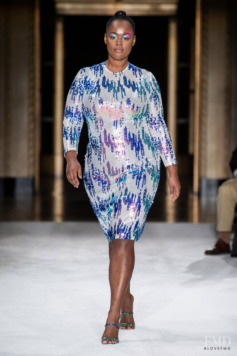Precious Lee featured in  the Christian Siriano fashion show for Spring/Summer 2020