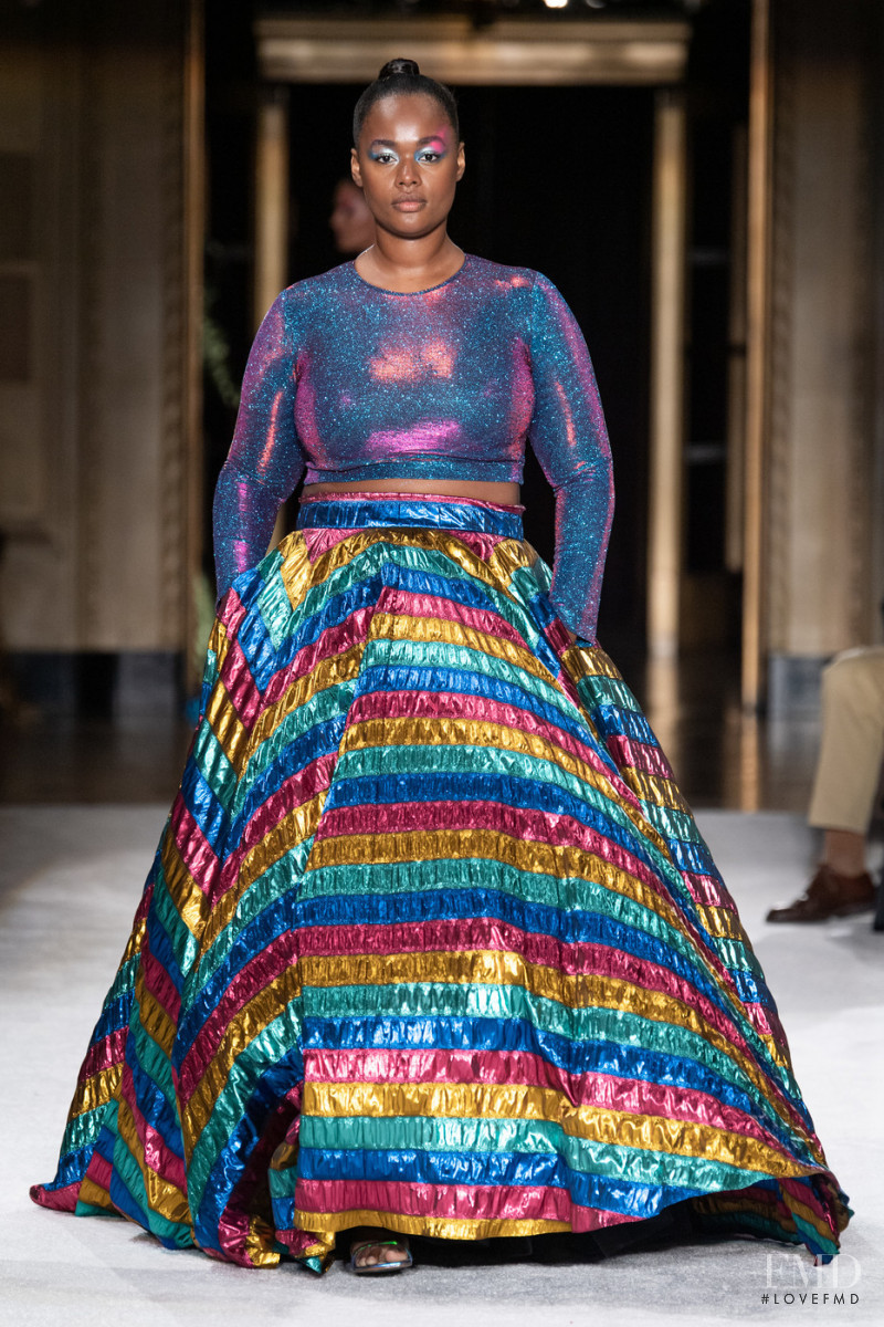 Precious Lee featured in  the Christian Siriano fashion show for Spring/Summer 2020