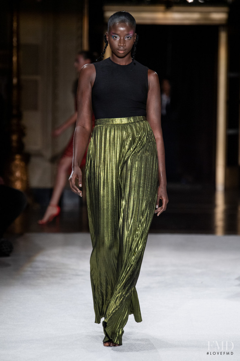 Seynabou Cisse featured in  the Christian Siriano fashion show for Spring/Summer 2020