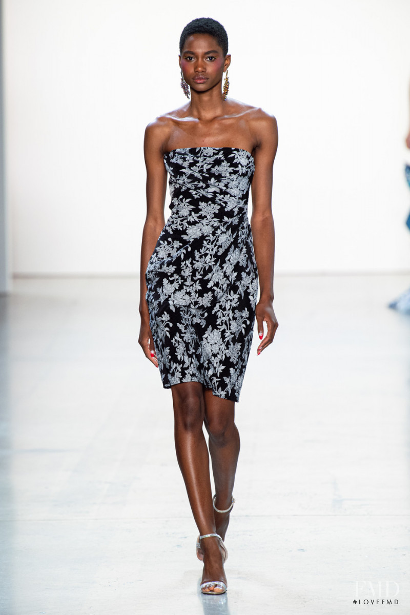 Tara Falla featured in  the Tadashi Shoji fashion show for Spring/Summer 2020