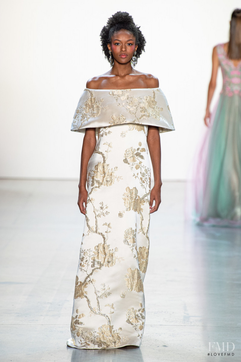 Angela Garten featured in  the Tadashi Shoji fashion show for Spring/Summer 2020