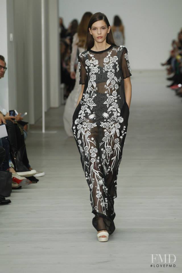 Kate Bogucharskaia featured in  the Matthew Williamson fashion show for Spring/Summer 2014