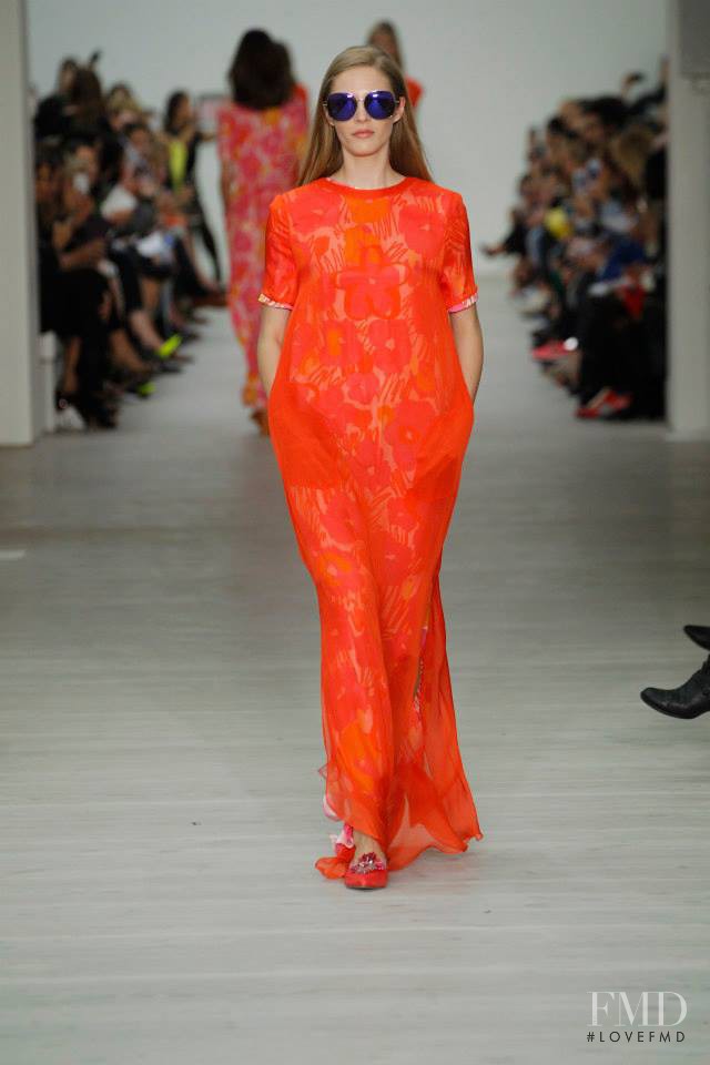Asia Piwka featured in  the Matthew Williamson fashion show for Spring/Summer 2014