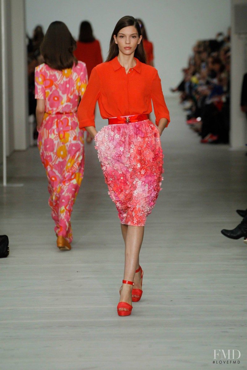 Kate Bogucharskaia featured in  the Matthew Williamson fashion show for Spring/Summer 2014
