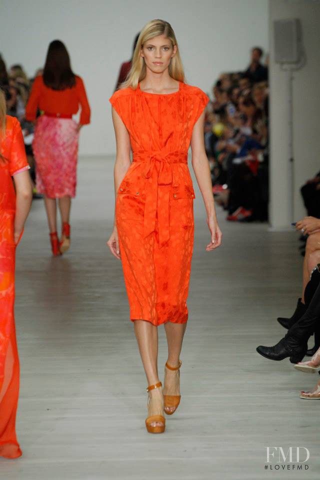 Devon Windsor featured in  the Matthew Williamson fashion show for Spring/Summer 2014