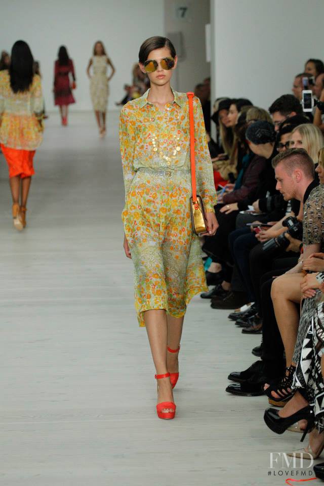 Amra Cerkezovic featured in  the Matthew Williamson fashion show for Spring/Summer 2014