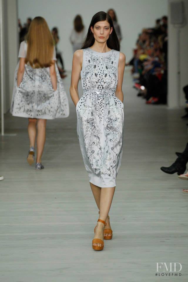 Larissa Hofmann featured in  the Matthew Williamson fashion show for Spring/Summer 2014