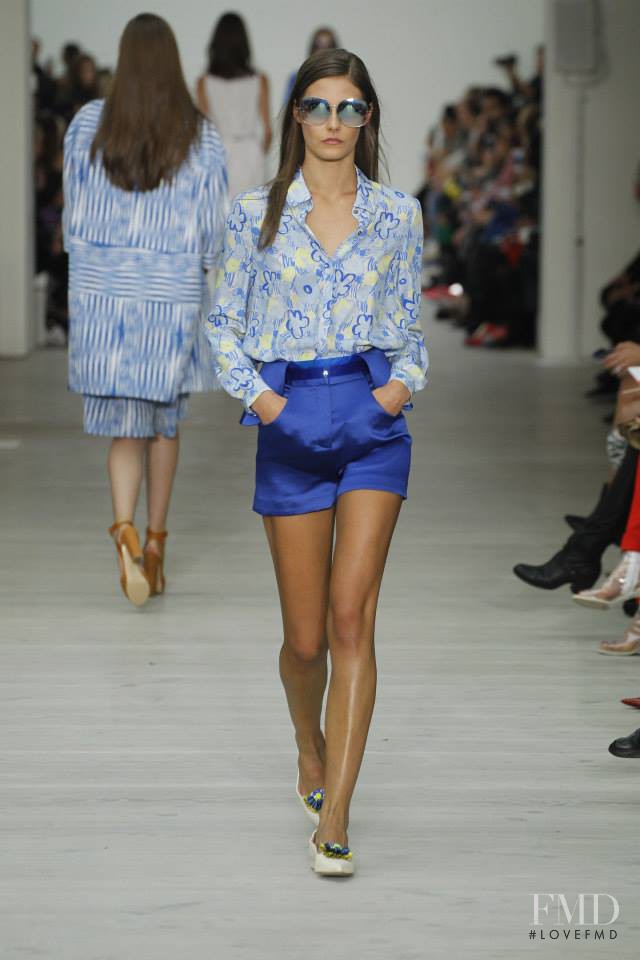 Charlotte Wiggins featured in  the Matthew Williamson fashion show for Spring/Summer 2014