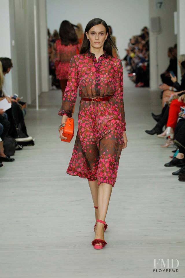 Erjona Ala featured in  the Matthew Williamson fashion show for Spring/Summer 2014