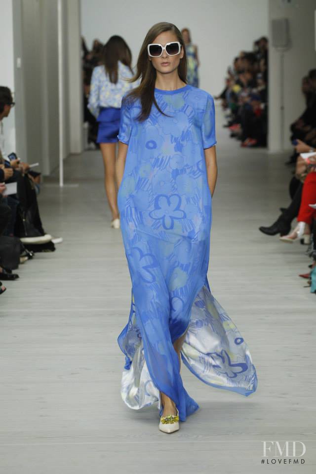 Irina Kulikova featured in  the Matthew Williamson fashion show for Spring/Summer 2014