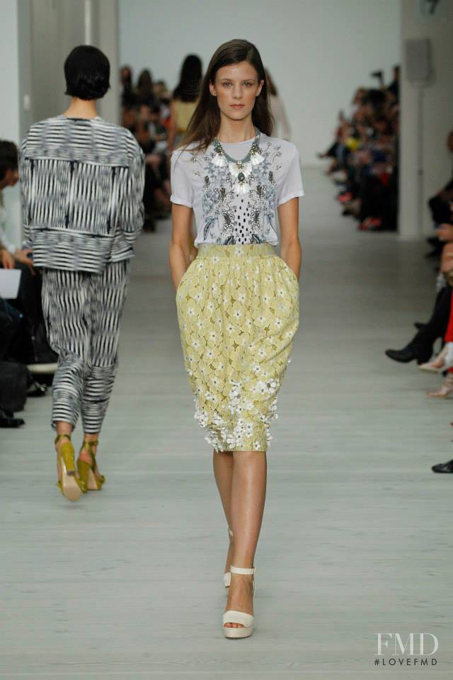 Kayley Chabot featured in  the Matthew Williamson fashion show for Spring/Summer 2014