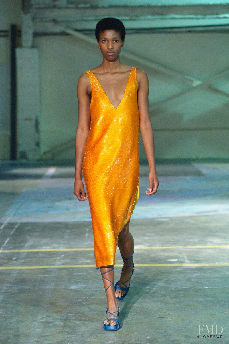 Kathia Nseke featured in  the Eckhaus Latta fashion show for Spring/Summer 2020