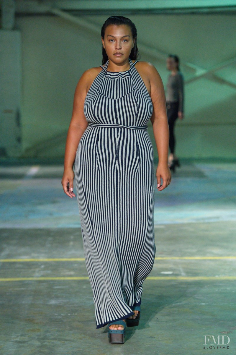 Paloma Elsesser featured in  the Eckhaus Latta fashion show for Spring/Summer 2020