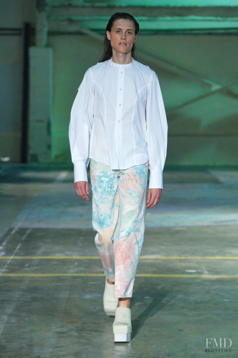 Oliver Wight featured in  the Eckhaus Latta fashion show for Spring/Summer 2020
