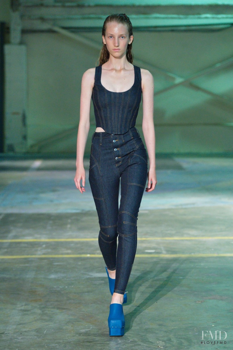Anna Tihonchuk featured in  the Eckhaus Latta fashion show for Spring/Summer 2020
