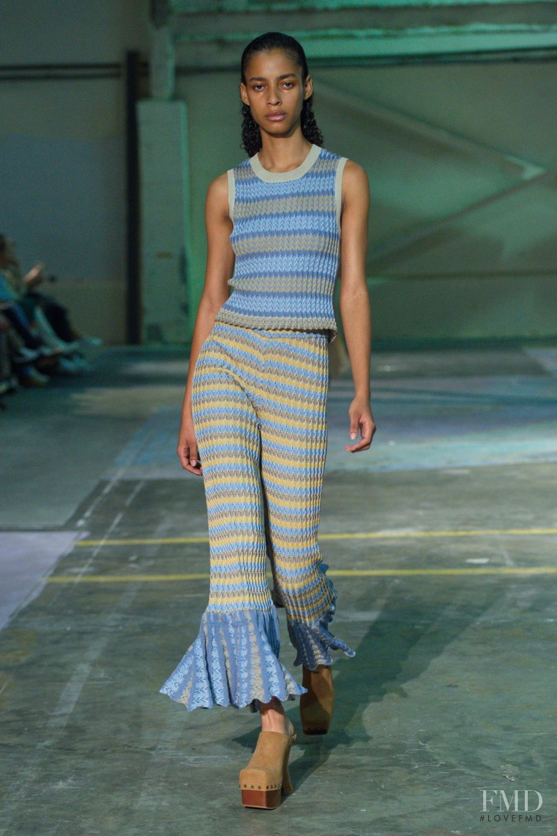 Amelia Rami featured in  the Eckhaus Latta fashion show for Spring/Summer 2020