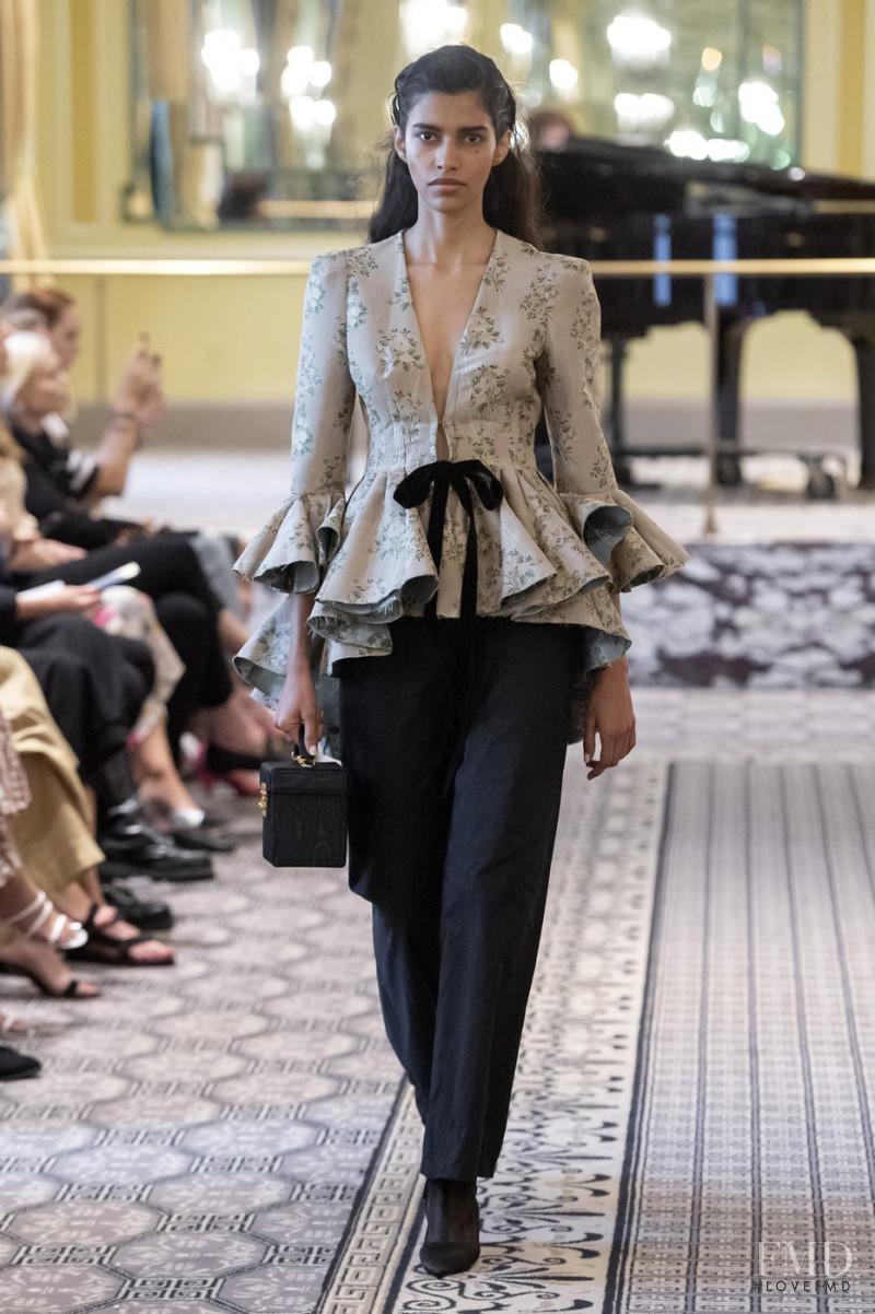 Pooja Mor featured in  the Brock Collection fashion show for Spring/Summer 2020