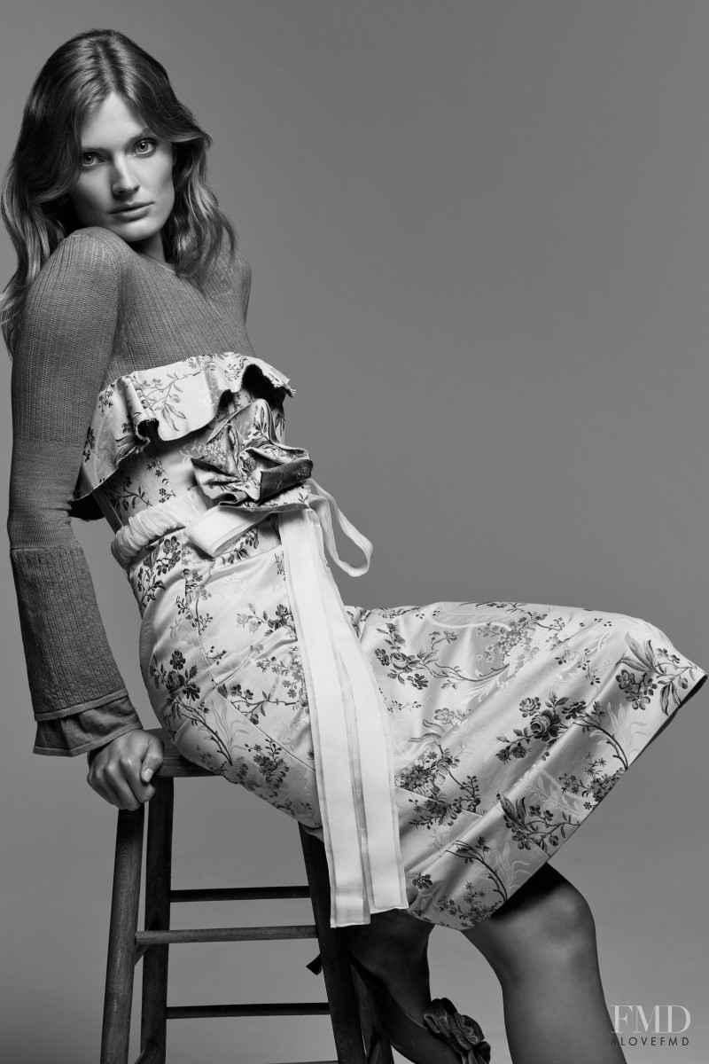 Constance Jablonski featured in  the Brock Collection lookbook for Resort 2020