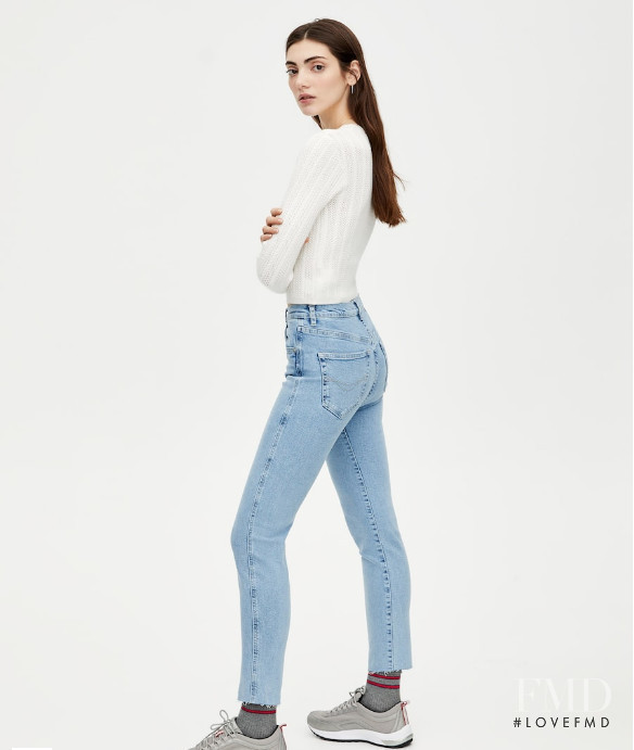 Laura Tserkovna featured in  the Pull & Bear lookbook for Spring/Summer 2019