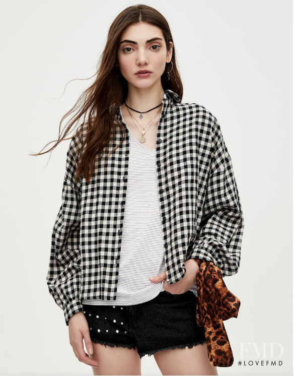 Laura Tserkovna featured in  the Pull & Bear lookbook for Spring/Summer 2019