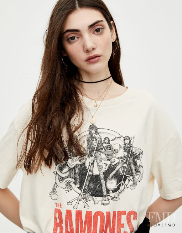 Laura Tserkovna featured in  the Pull & Bear lookbook for Spring/Summer 2019