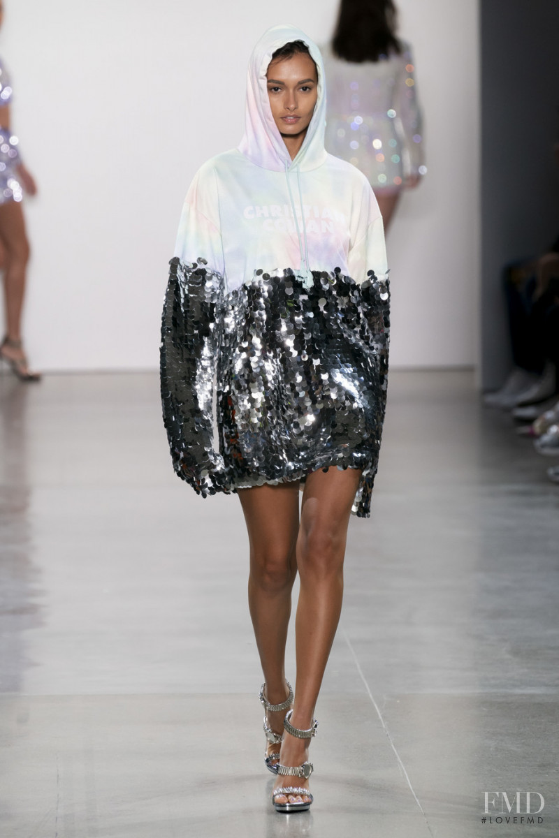 Gizele Oliveira featured in  the Christian Cowan fashion show for Spring/Summer 2020