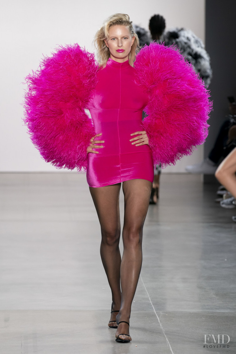 Karolina Kurkova featured in  the Christian Cowan fashion show for Spring/Summer 2020