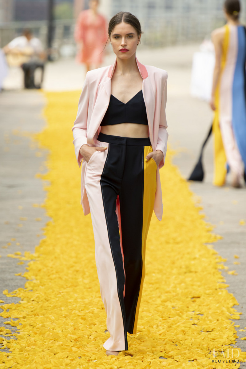 Sara Schuld featured in  the Lela Rose fashion show for Spring/Summer 2020