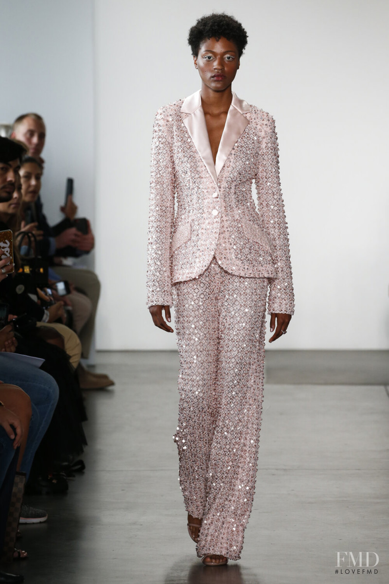 Dominique Brannon featured in  the Pamella Roland fashion show for Spring/Summer 2020