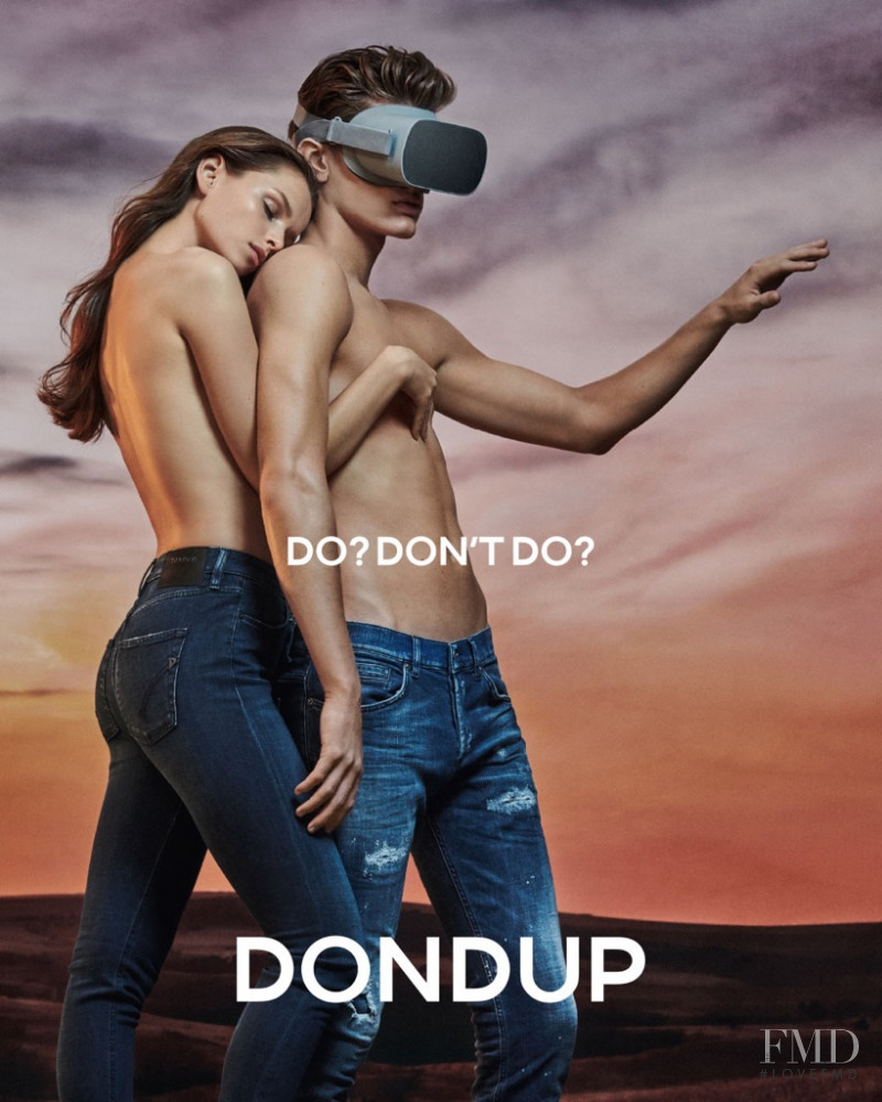 Marie-Louise Wedel featured in  the Dondup advertisement for Autumn/Winter 2019