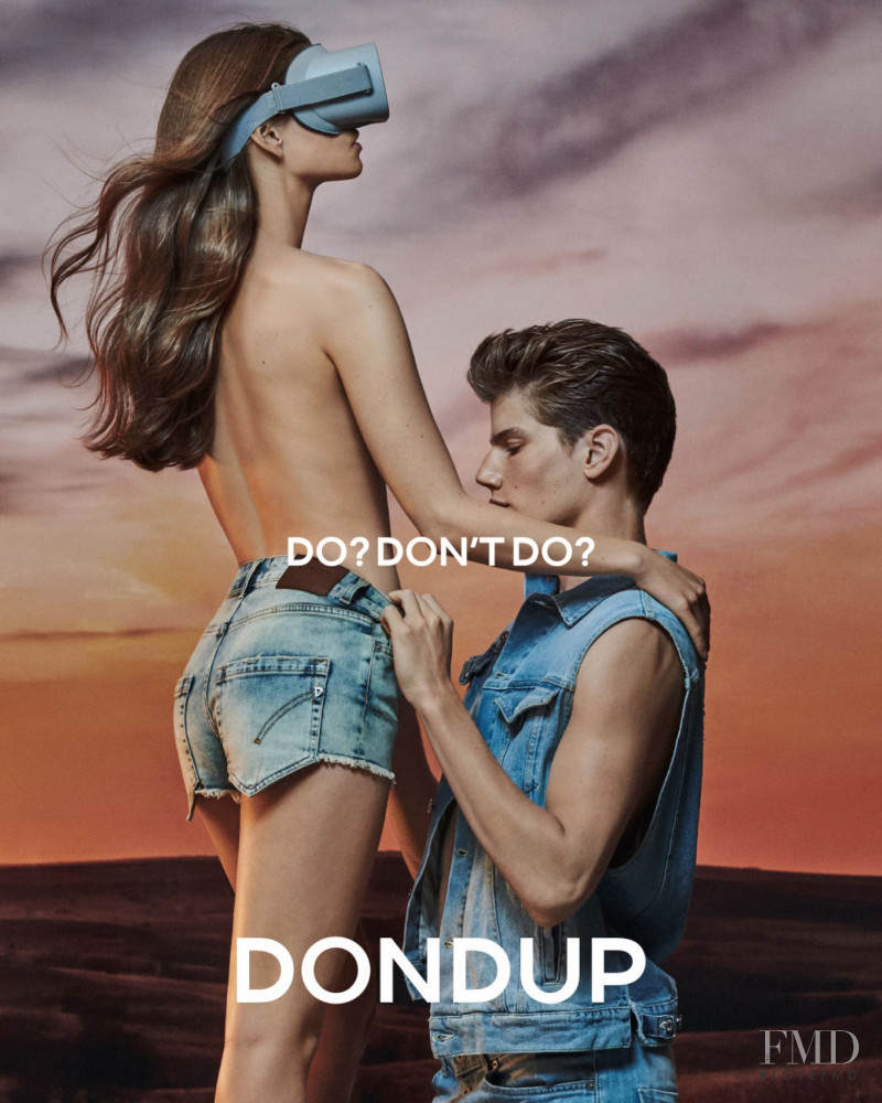 Marie-Louise Wedel featured in  the Dondup advertisement for Autumn/Winter 2019