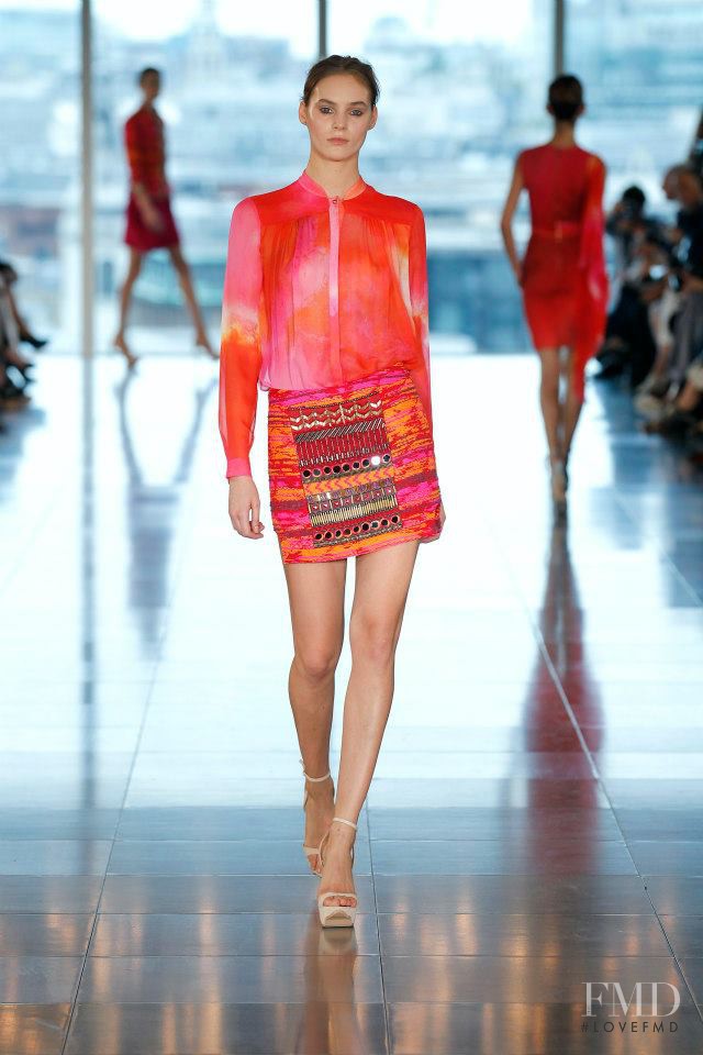 Julia Ivanyuk featured in  the Matthew Williamson fashion show for Spring/Summer 2013
