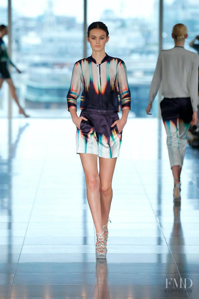 Andie Arthur featured in  the Matthew Williamson fashion show for Spring/Summer 2013