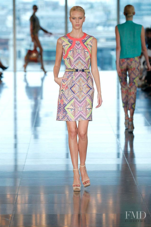 Juliana Schurig featured in  the Matthew Williamson fashion show for Spring/Summer 2013