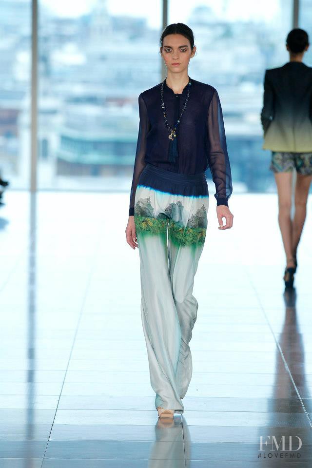 Magda Laguinge featured in  the Matthew Williamson fashion show for Spring/Summer 2013
