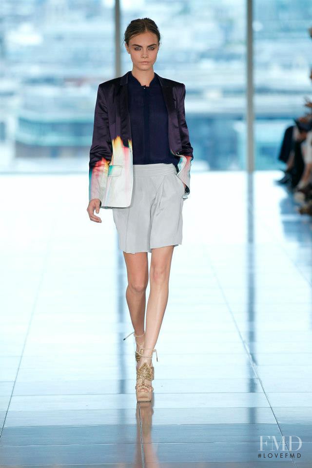 Cara Delevingne featured in  the Matthew Williamson fashion show for Spring/Summer 2013