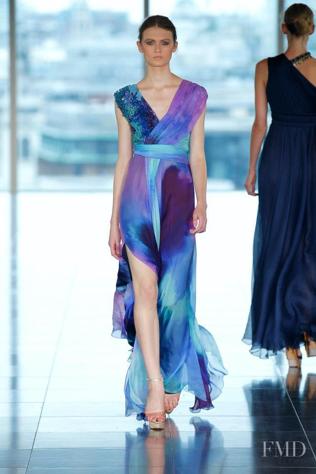 Lara Mullen featured in  the Matthew Williamson fashion show for Spring/Summer 2013