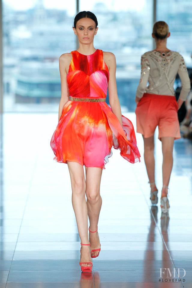 Erjona Ala featured in  the Matthew Williamson fashion show for Spring/Summer 2013