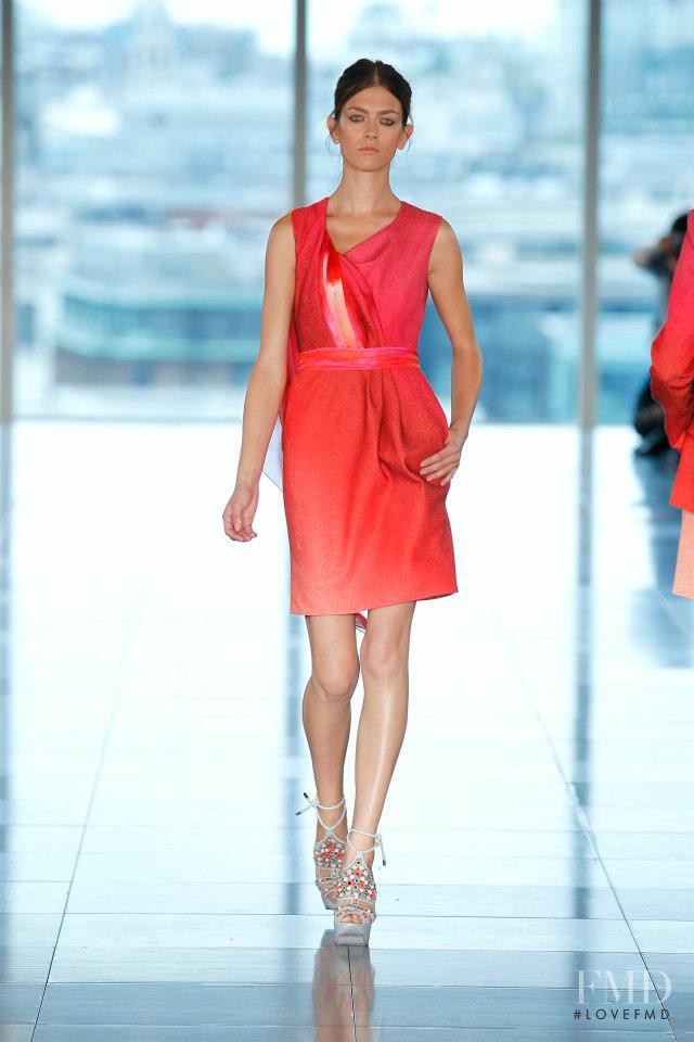 Marlena Szoka featured in  the Matthew Williamson fashion show for Spring/Summer 2013